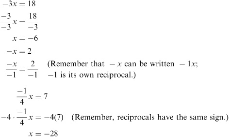 Linear Equations with Fractions