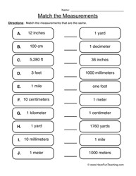 Measurement Worksheets Grade 2