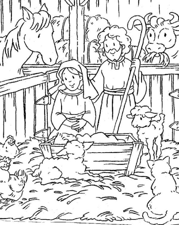 Printable Nativity Coloring Pages