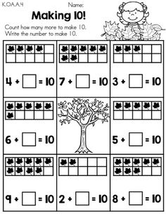 Ten Frame Worksheet Making 10