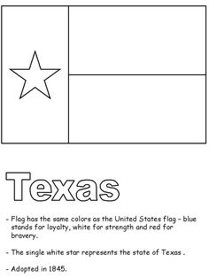 Texas State Symbols Printables