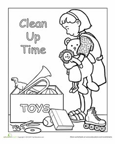 Worksheets for Preschool Clean Up