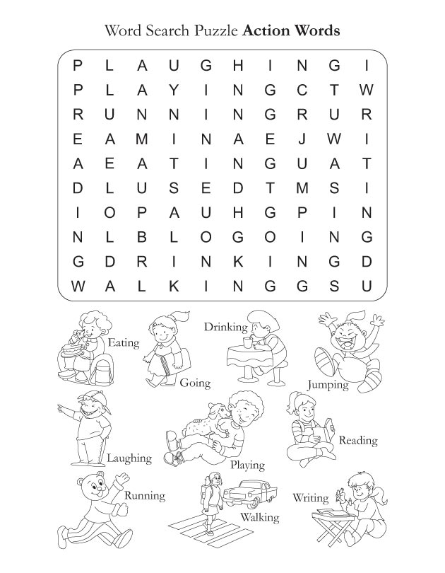 15 Action Words Worksheet Worksheeto