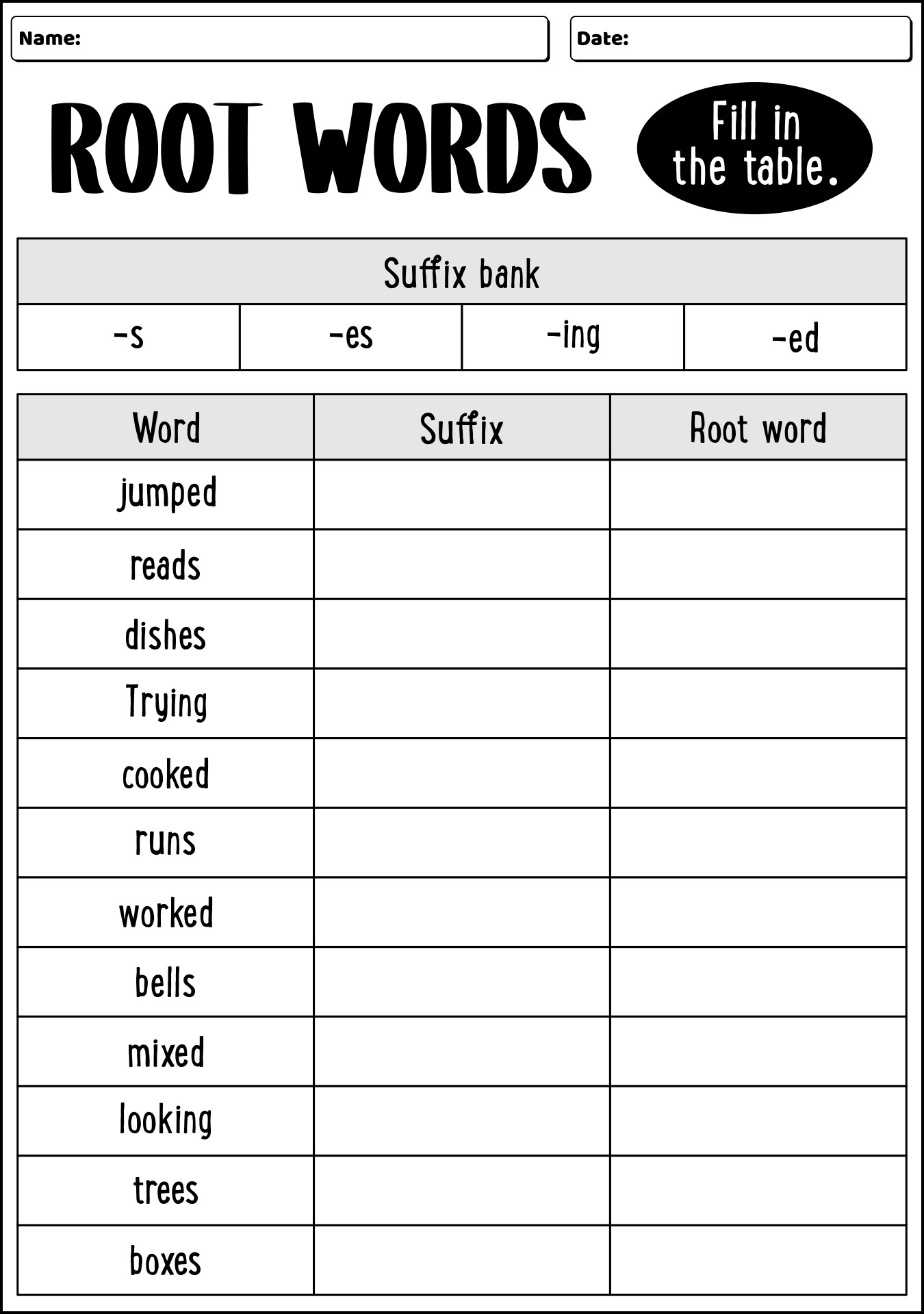 15 Roots Prefixes And Suffixes Worksheets Worksheeto