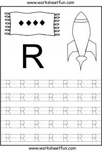 Capital Letter R Tracing Worksheets