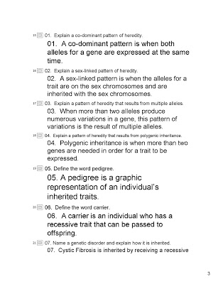 DNA Replication Worksheet Answer Key