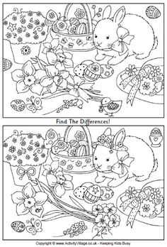 Easter Find the Differences Puzzle