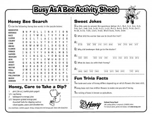 Honey Bee Activity Sheets