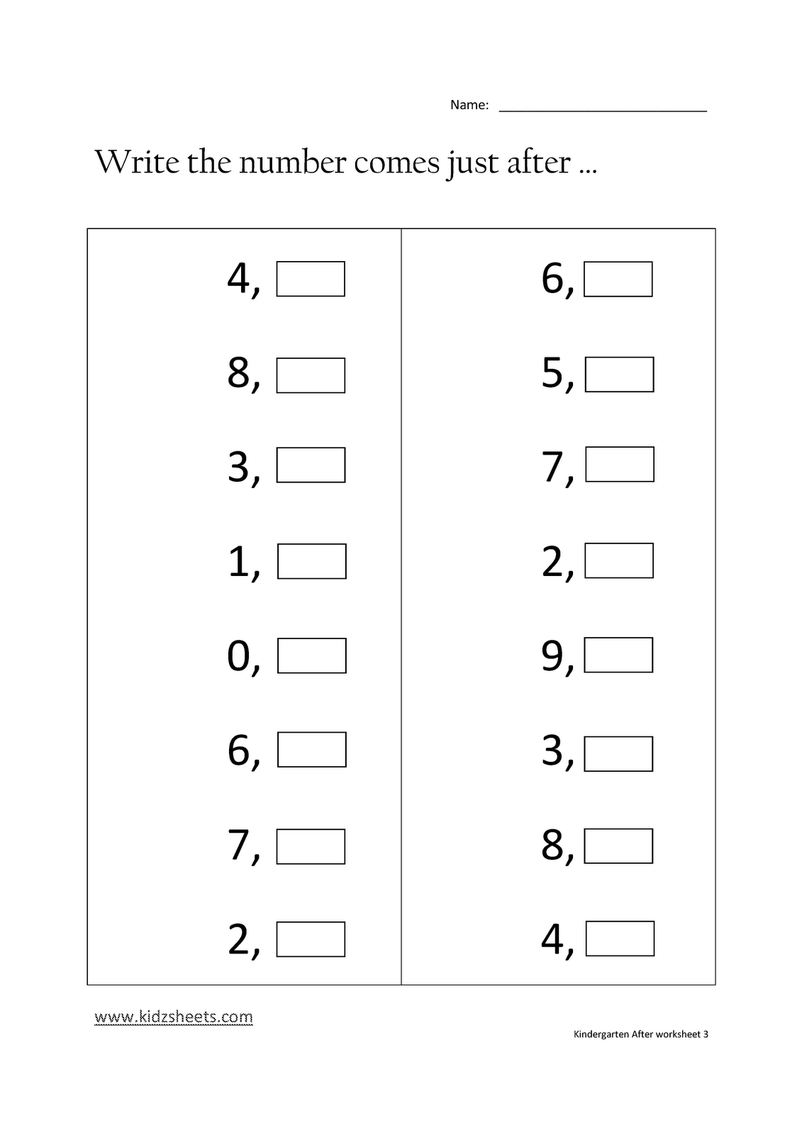 7 Number Worksheets Kindergarten Worksheeto