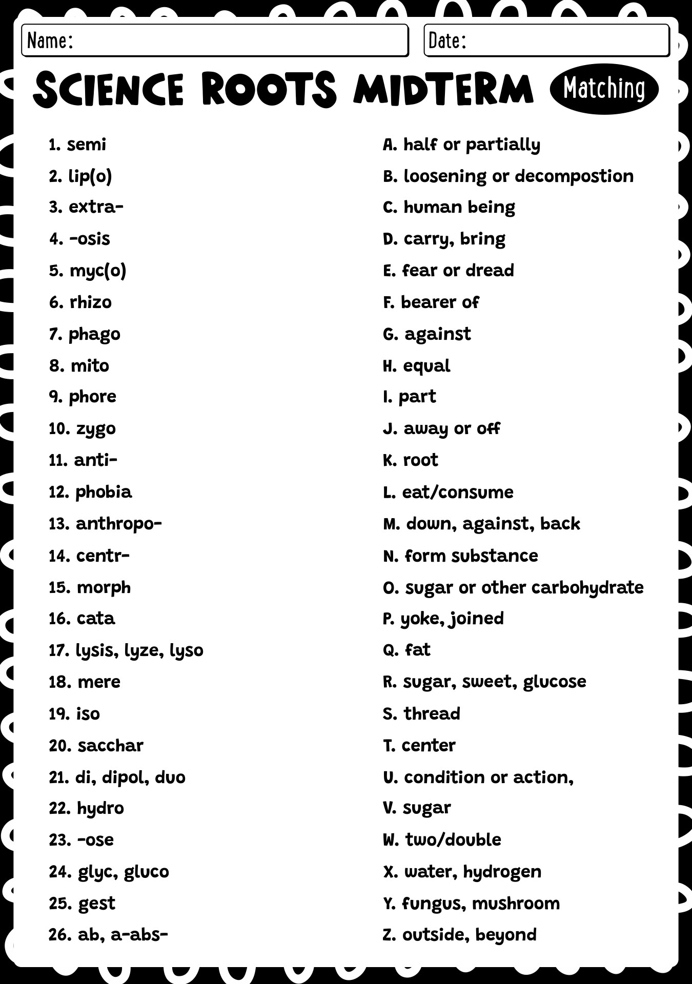 15 Roots Prefixes And Suffixes Worksheets Worksheeto