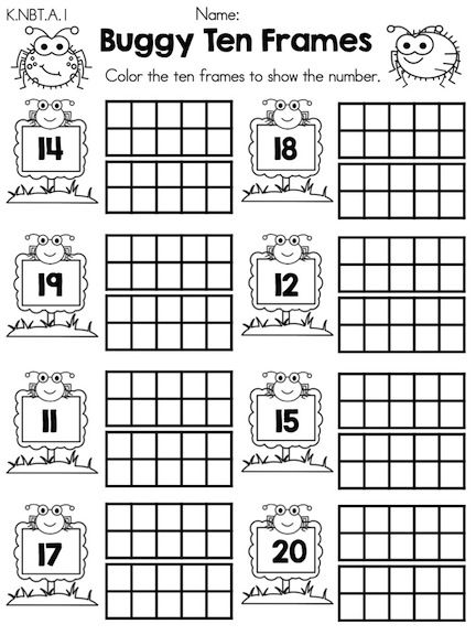 Teen Number Worksheets Kindergarten