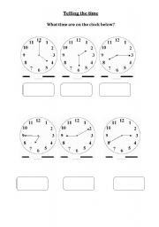 Telling Time Worksheets 5 Minute Intervals