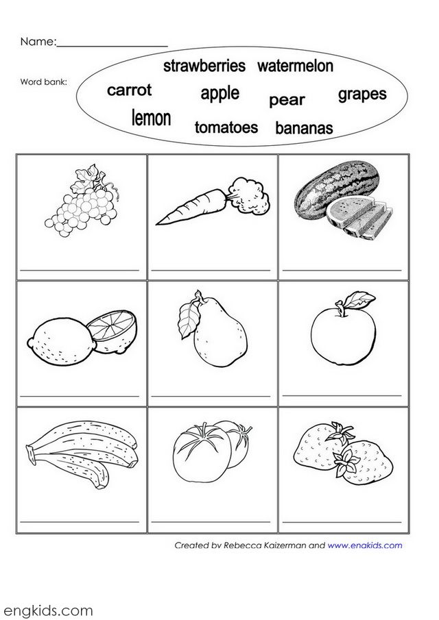 Vocabulary Word Bank Worksheets