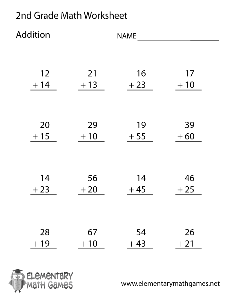 2nd Grade Math Worksheets Printable