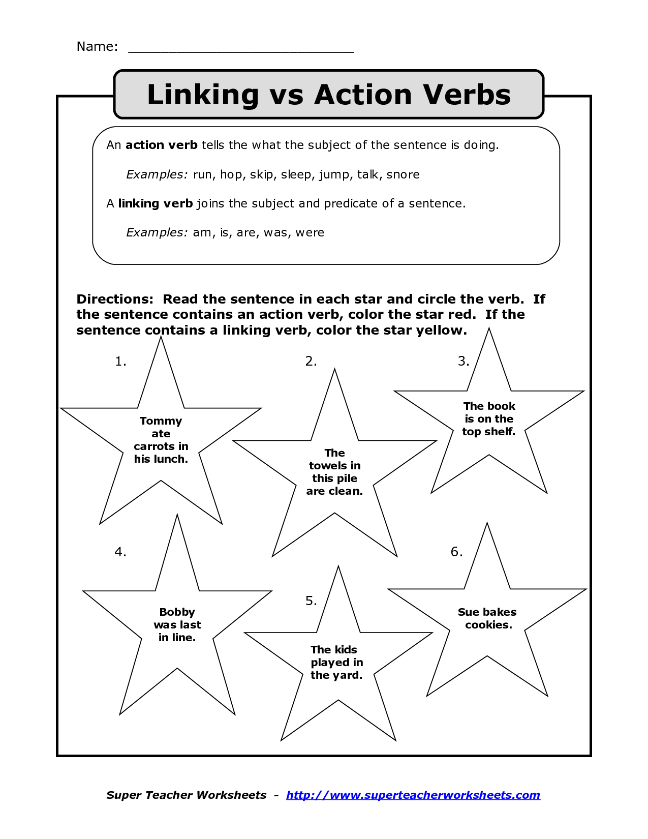 7 Best Images Of Action Verbs Worksheets Worksheeto