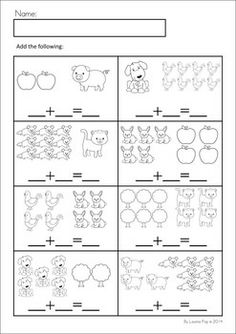 Farm Animal Math Worksheets