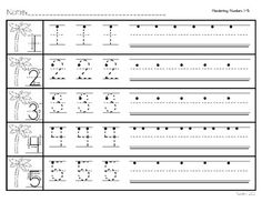 Practice Writing Numbers 1-5