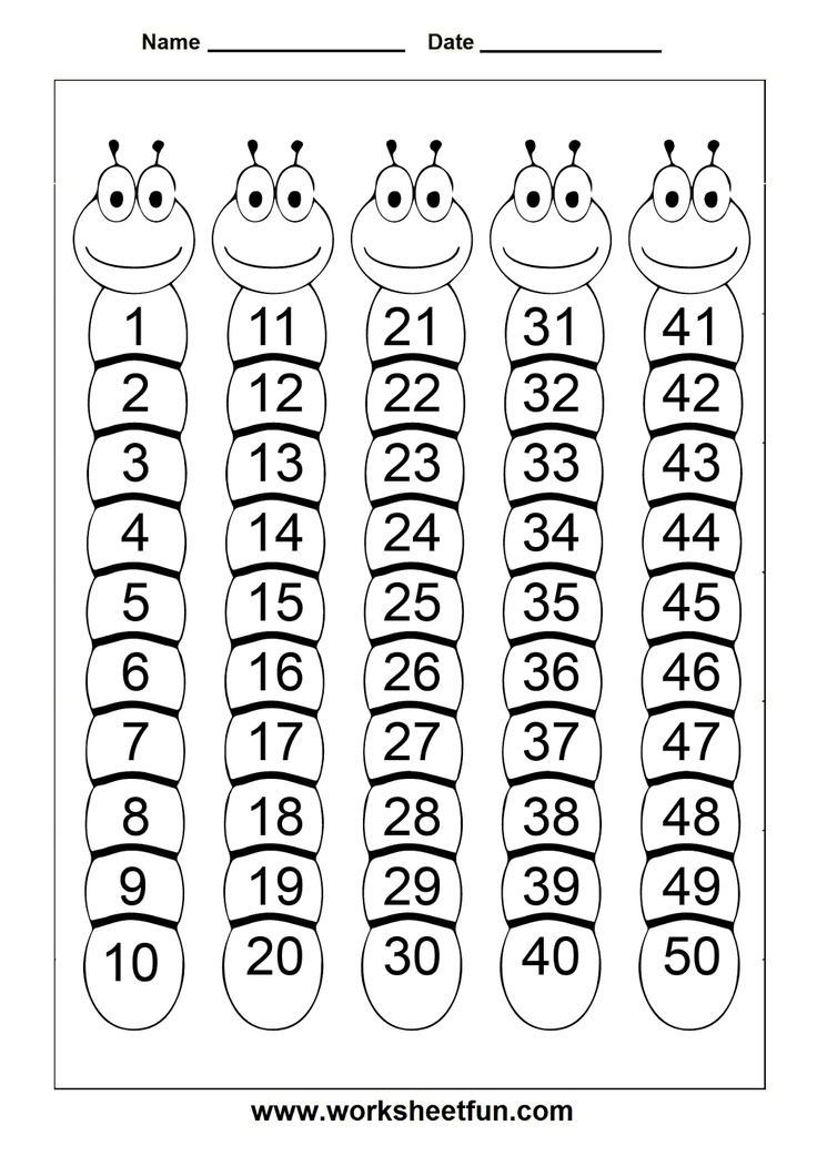 10 Printable Number 1 50 Worksheet Worksheeto