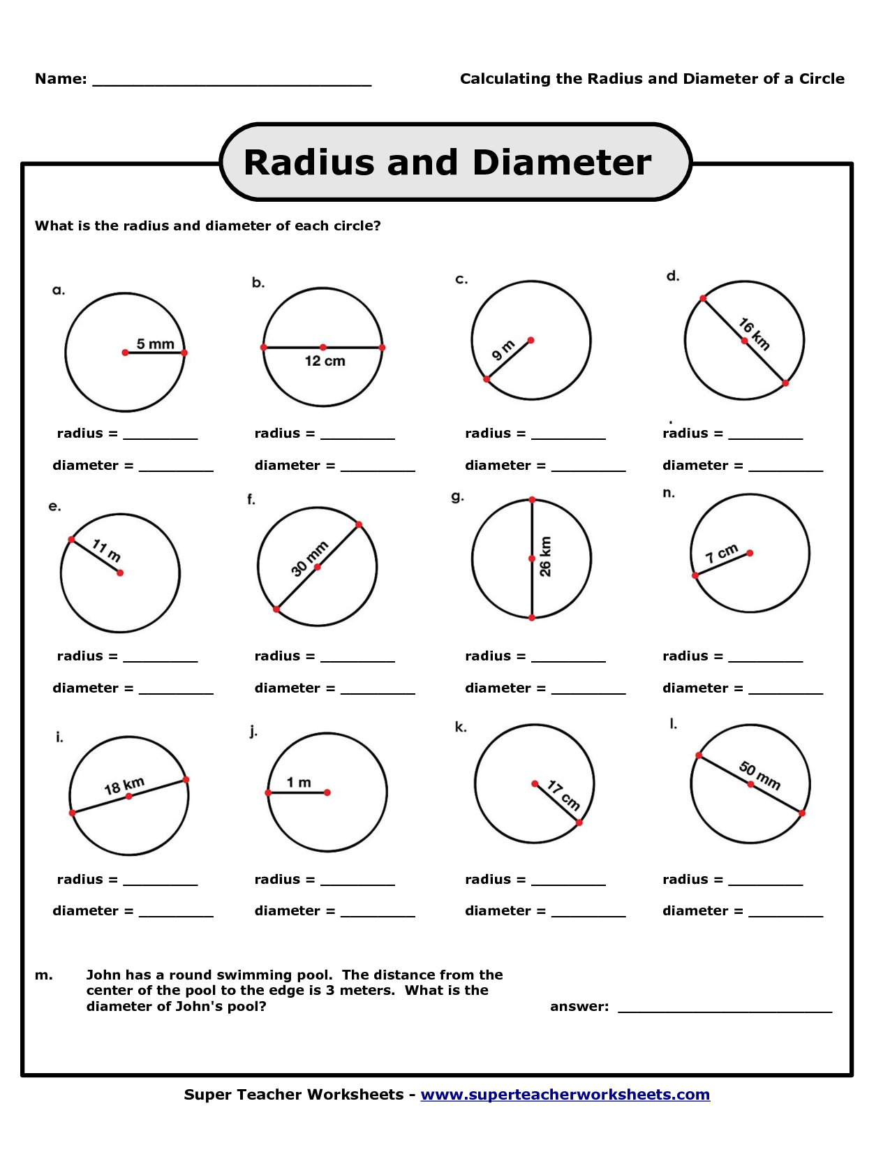 9 Circumference Of A Circle Worksheets Worksheeto