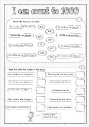 Reading and Writing Numbers Worksheets