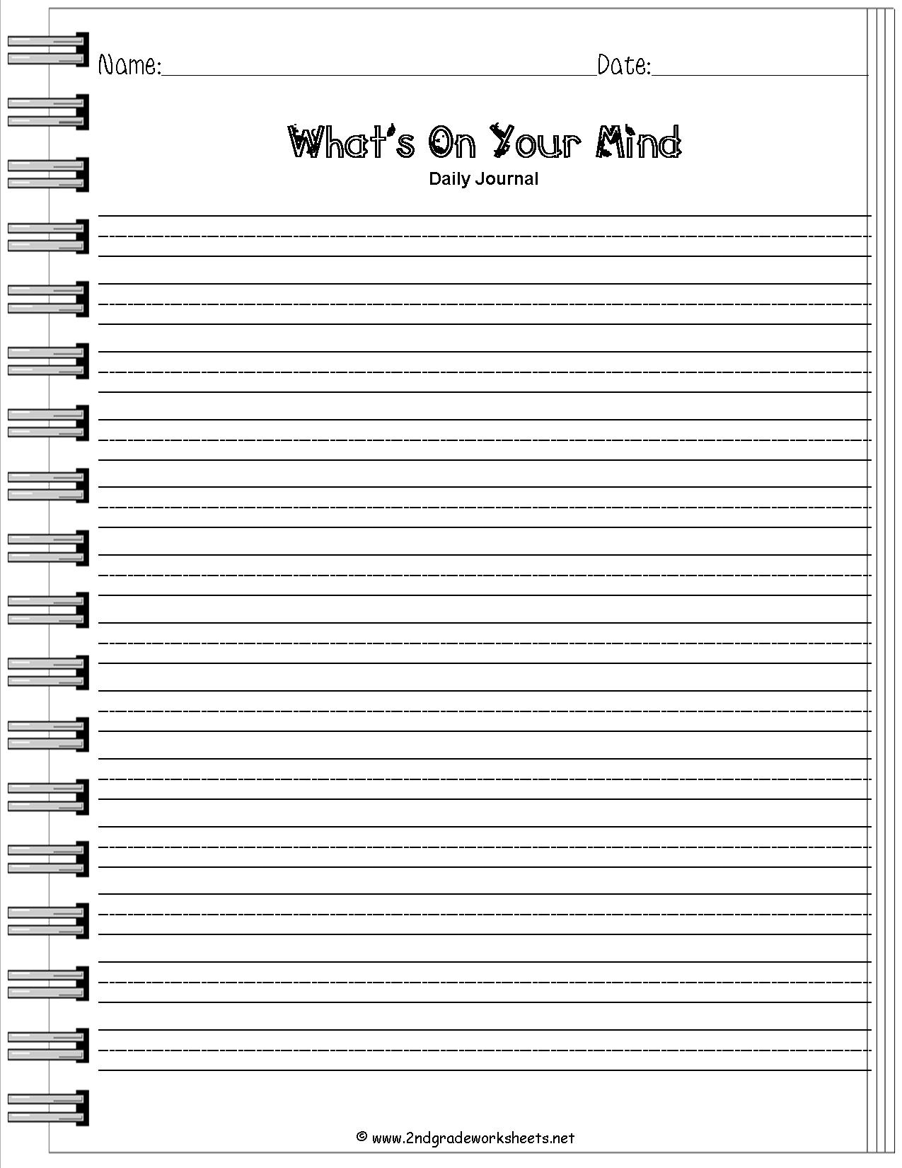 14 Journal Prompt Worksheets Worksheeto