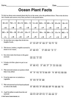 4th Grade Math Worksheets Printable