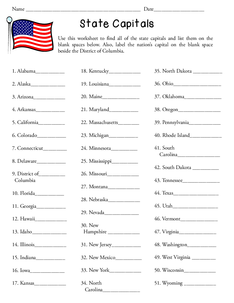 12 State Abbreviations Worksheet Worksheeto