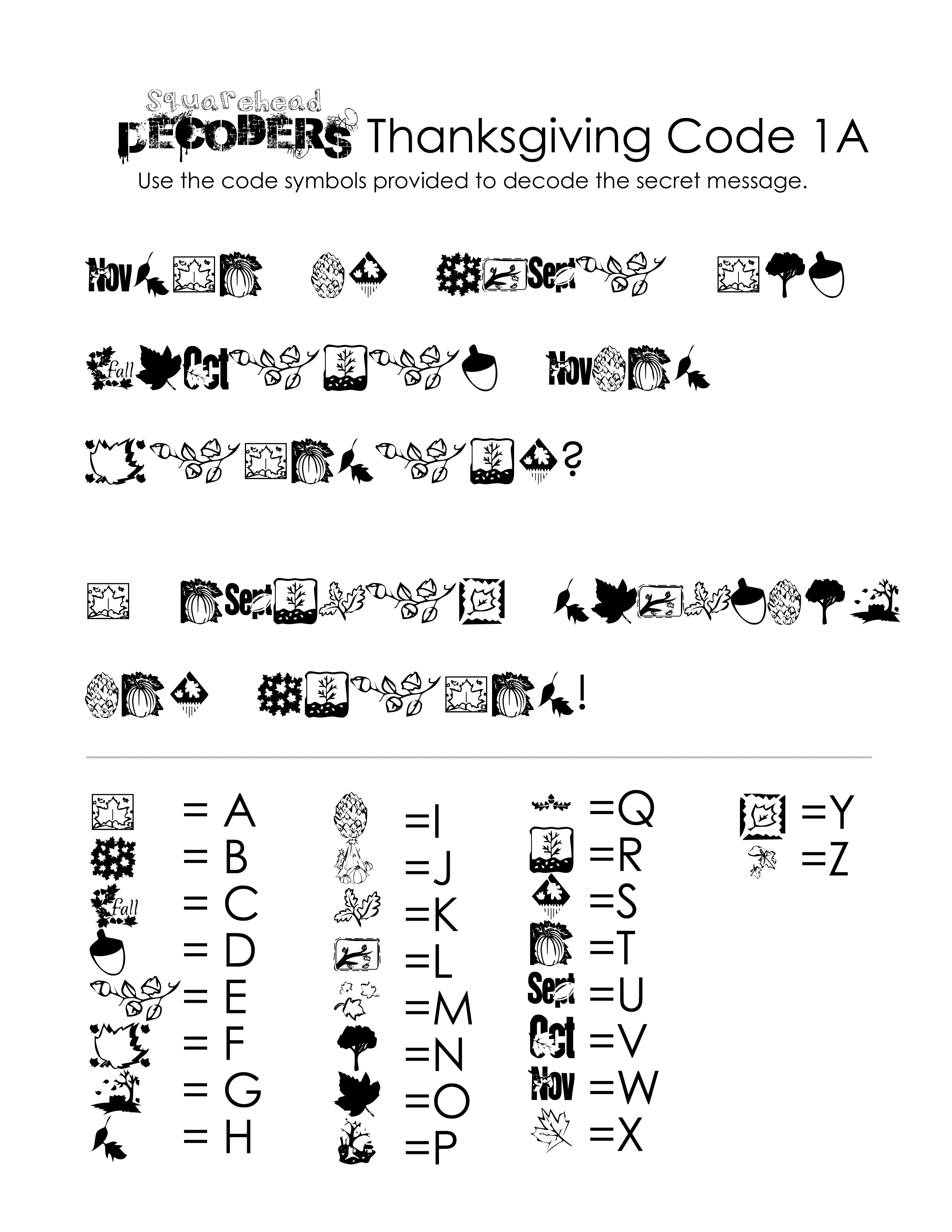 6th Grade Thanksgiving Worksheets