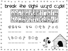 Break the Code Sight Word