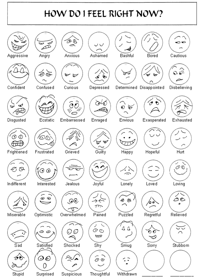 18 Best Images of Blank Emotion Faces Worksheet - Feelings Faces Chart ...
