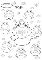 Printable Frog Counting Worksheet