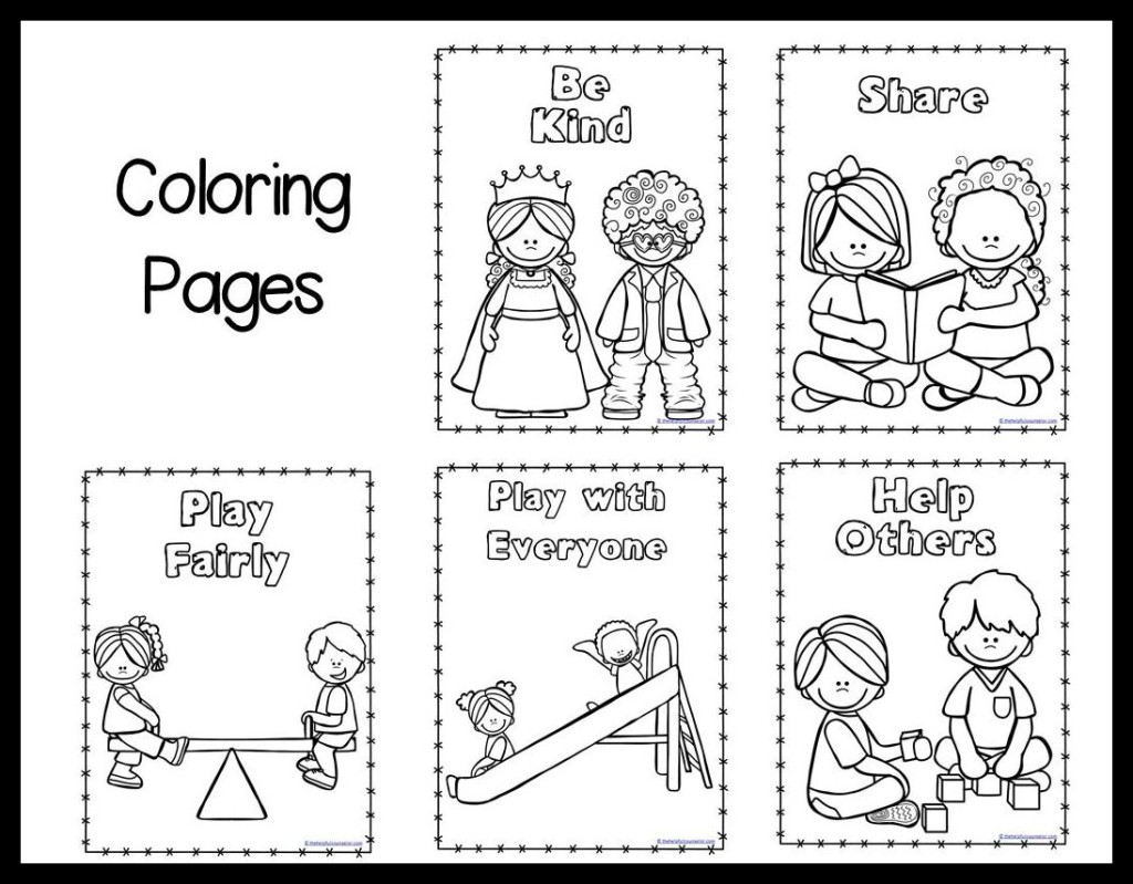 Printable Kindness Coloring Pages for Kids