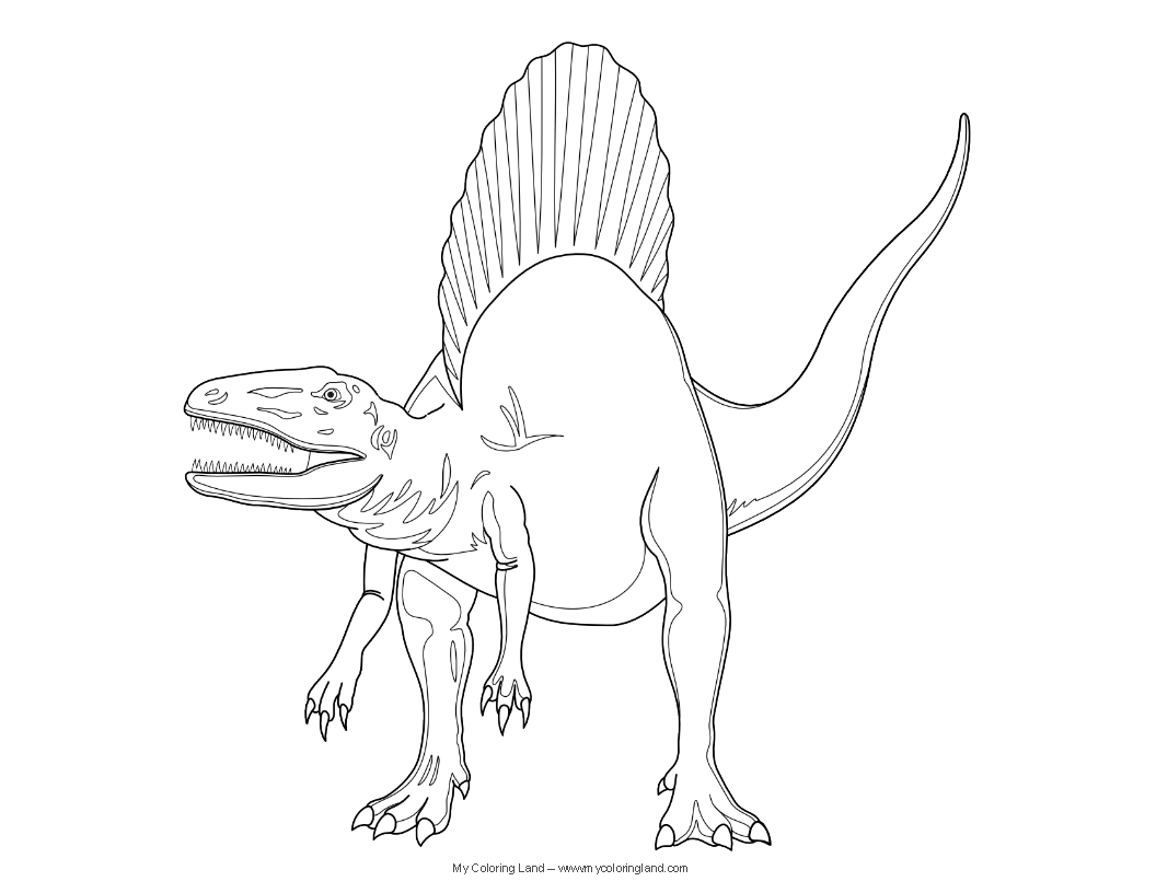 Realistic Spinosaurus Coloring Pages