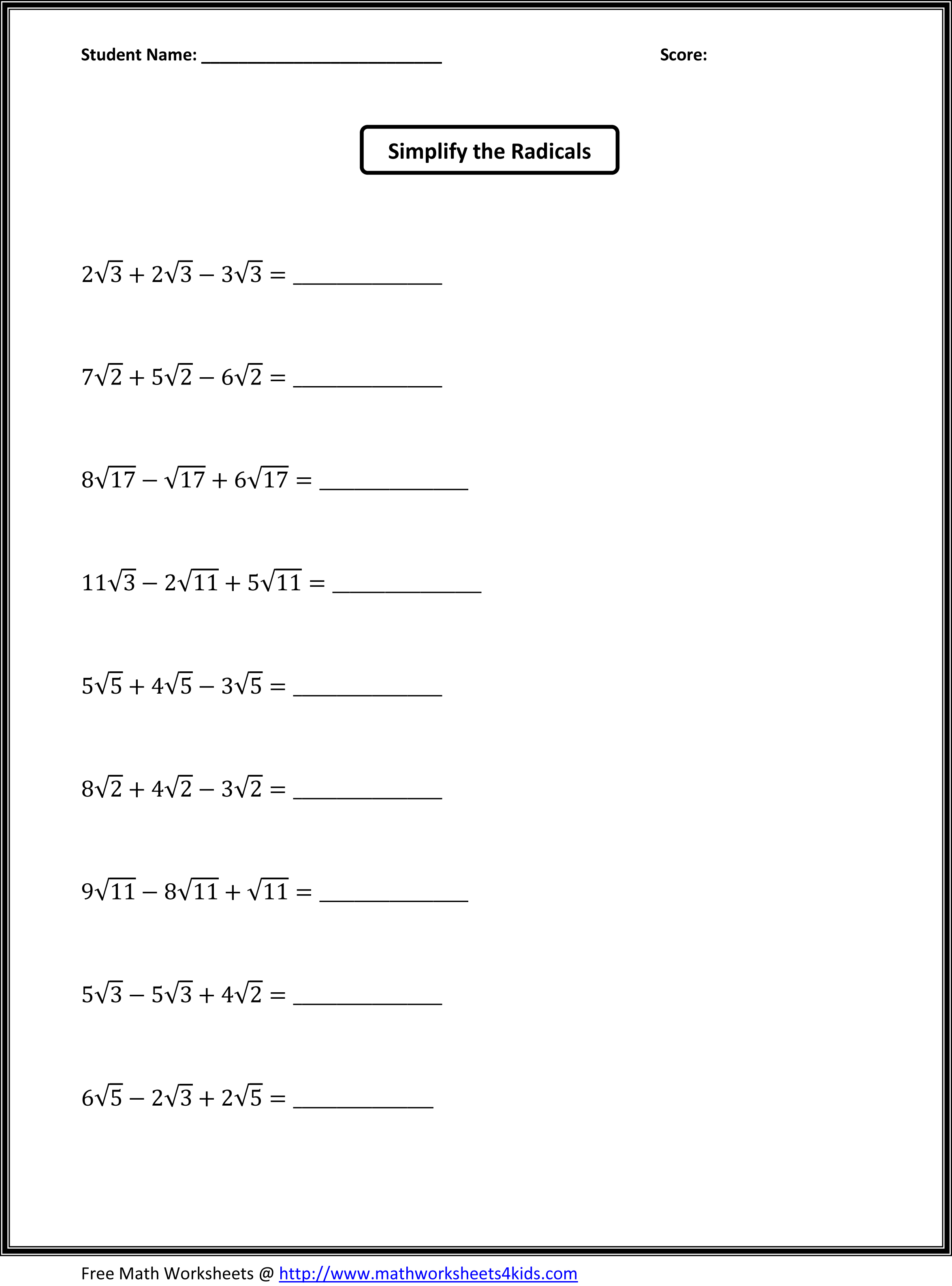 10 7th Grade Math Worksheets With Answer Key Worksheeto