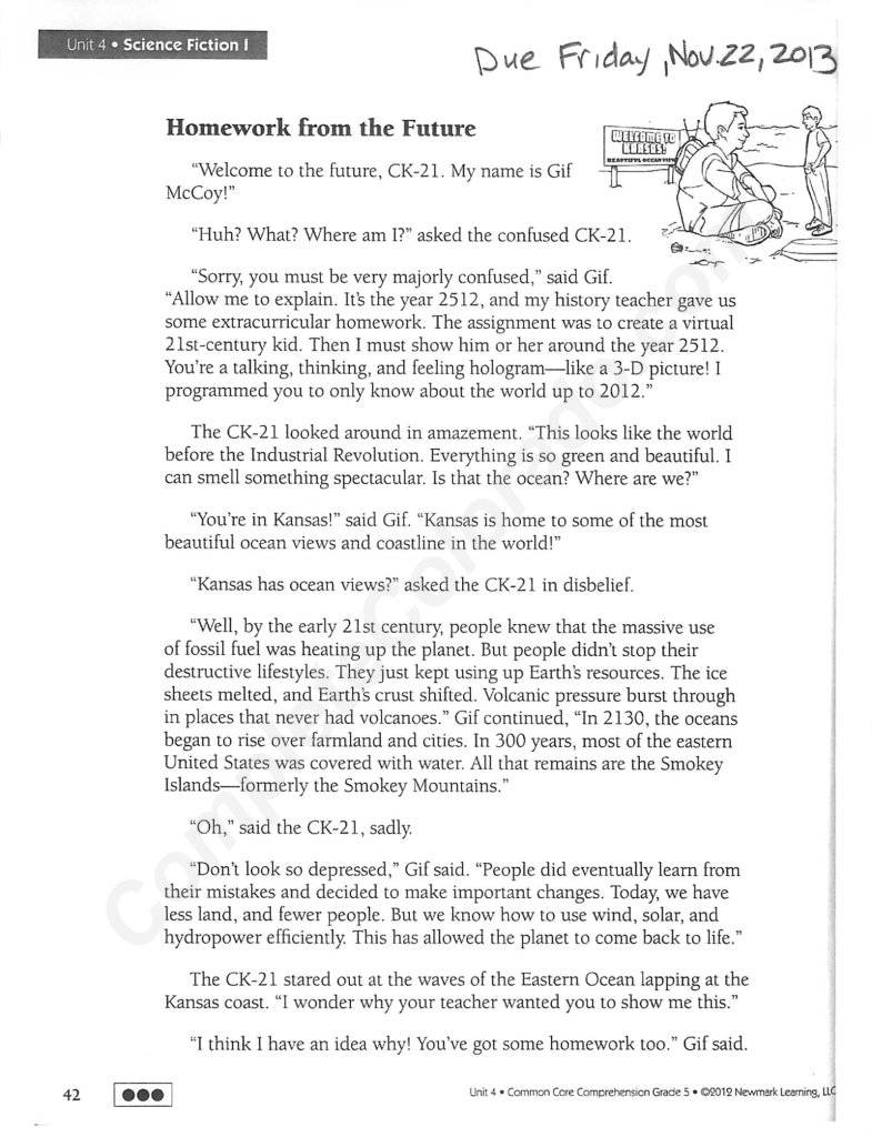 Common Core Reading Comprehension Worksheets