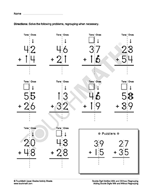 Double-Digit Addition without Regrouping