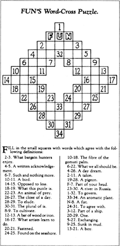 First Crossword Puzzle