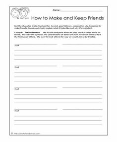 Free Social Skills Worksheets