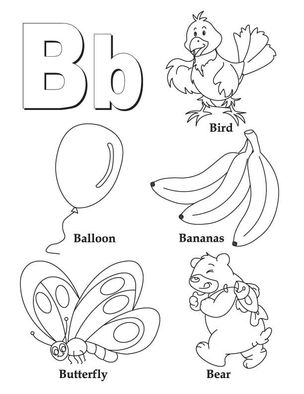 Letter B Coloring Pages