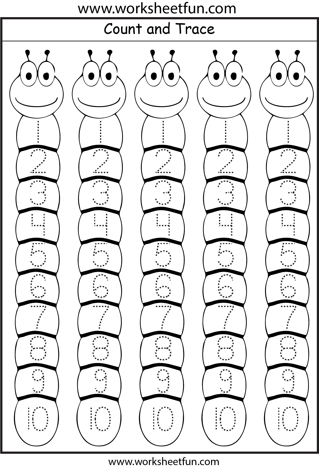 Preschool Tracing Numbers 1-10