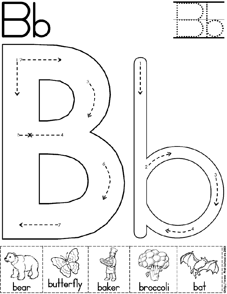 Printable Preschool Worksheets Letter B