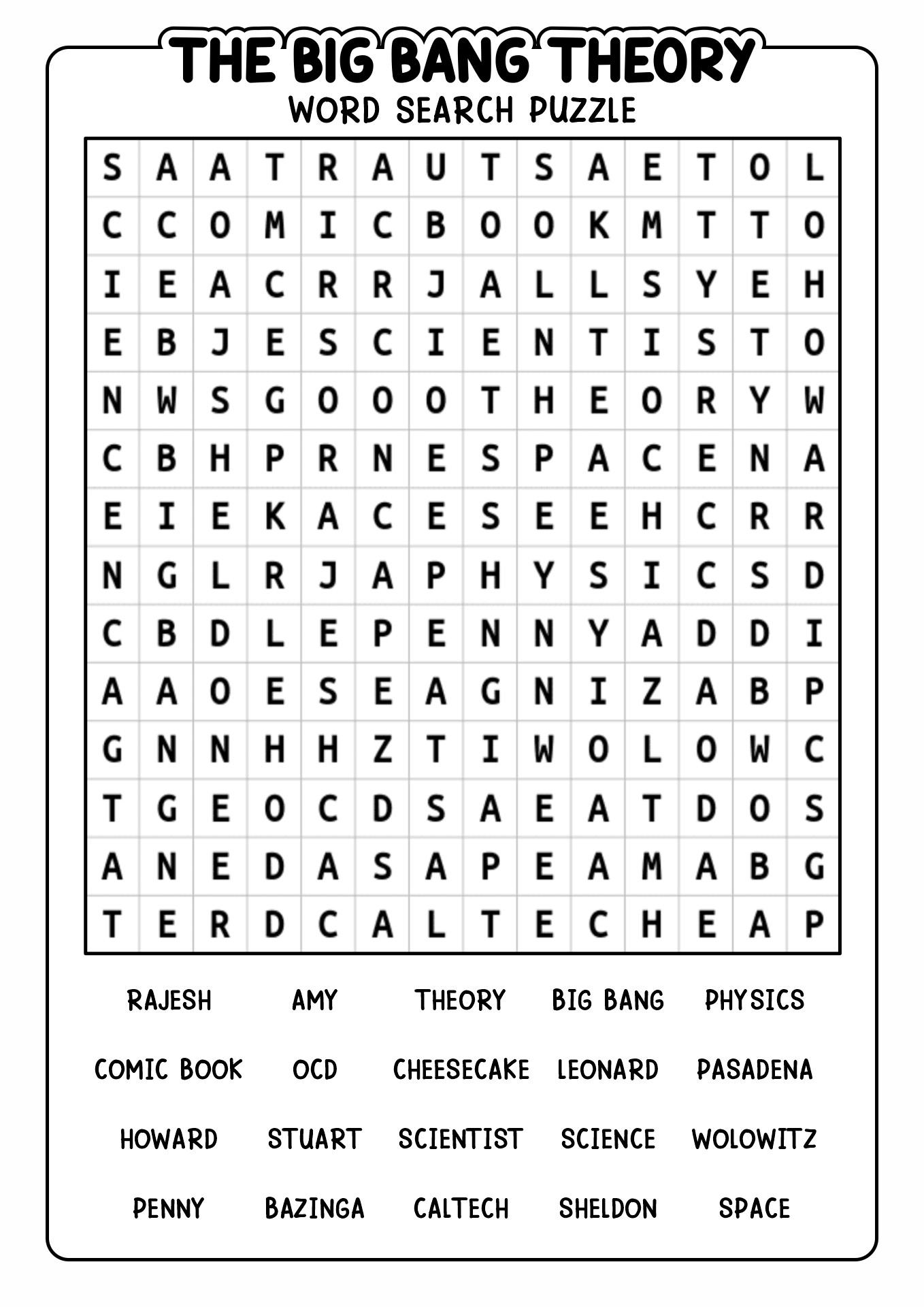 Word Find Puzzles Printable For Adults