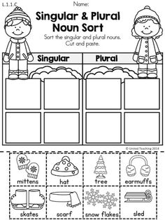 Singular Plural Noun Worksheets 1st Grade