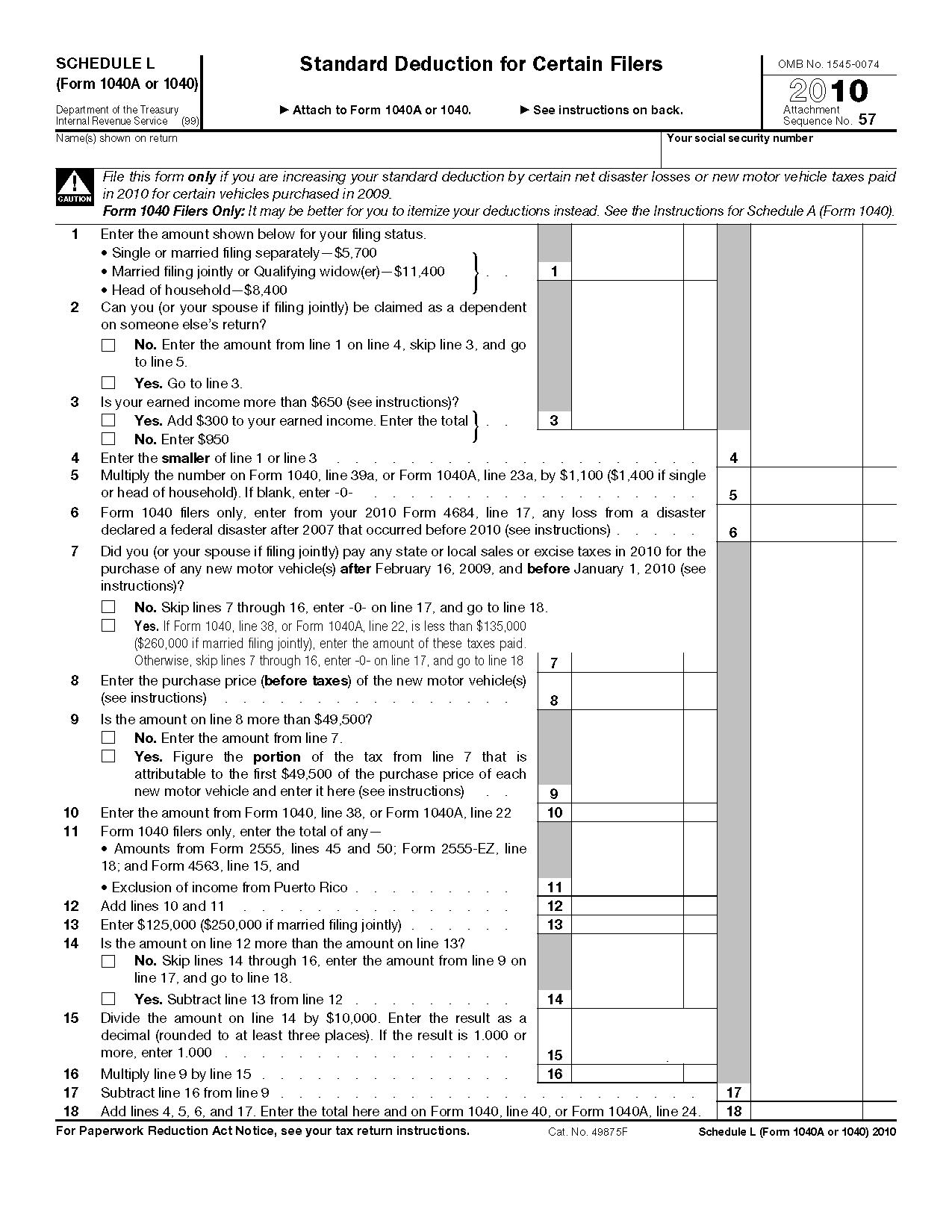 1040 Tax Form Template