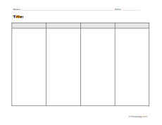 Blank 4 Column Chart Printable