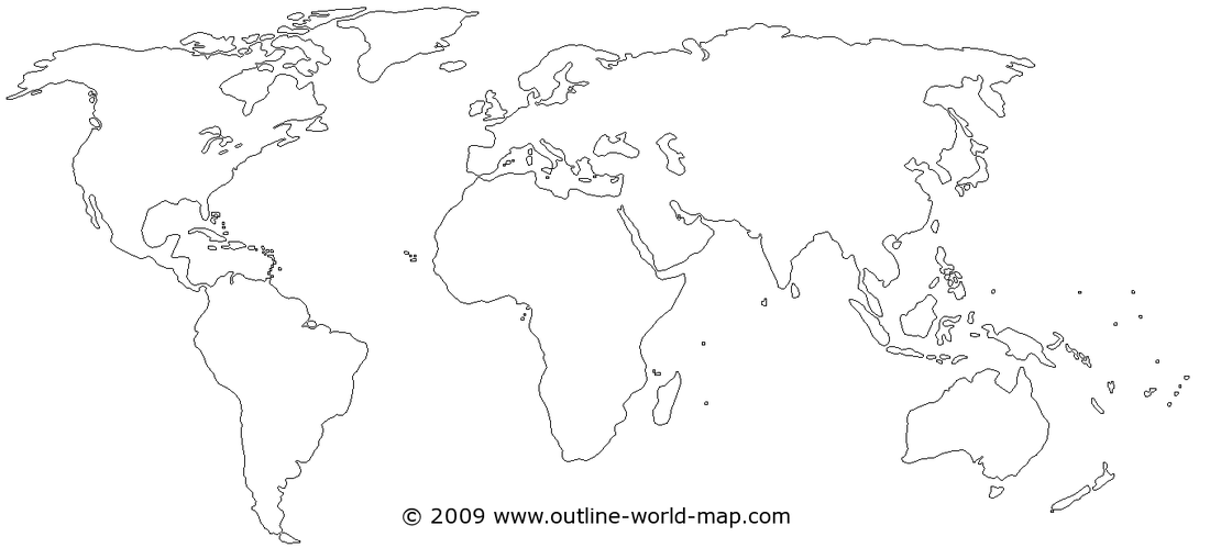 Blank World Map Continents