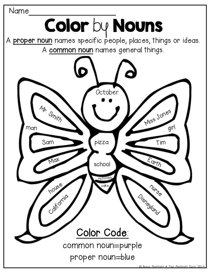 Common Proper Nouns Worksheet 1st Grade