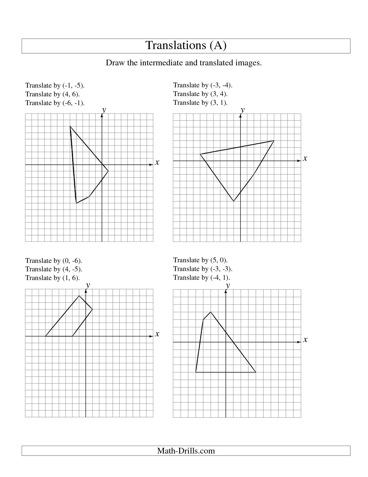 14 Translation Math Worksheets Worksheeto