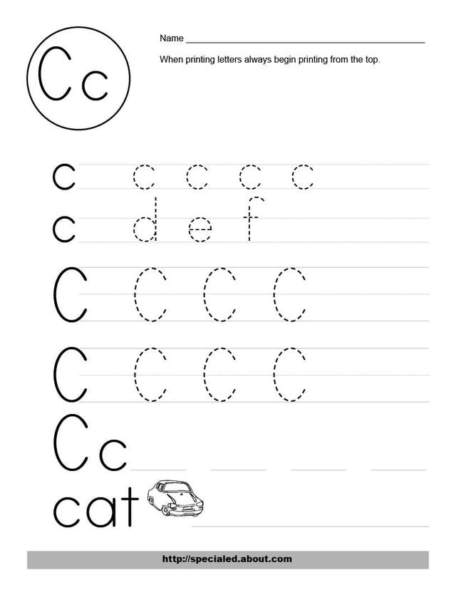 17 Letter C Cut And Paste Worksheets / worksheeto.com