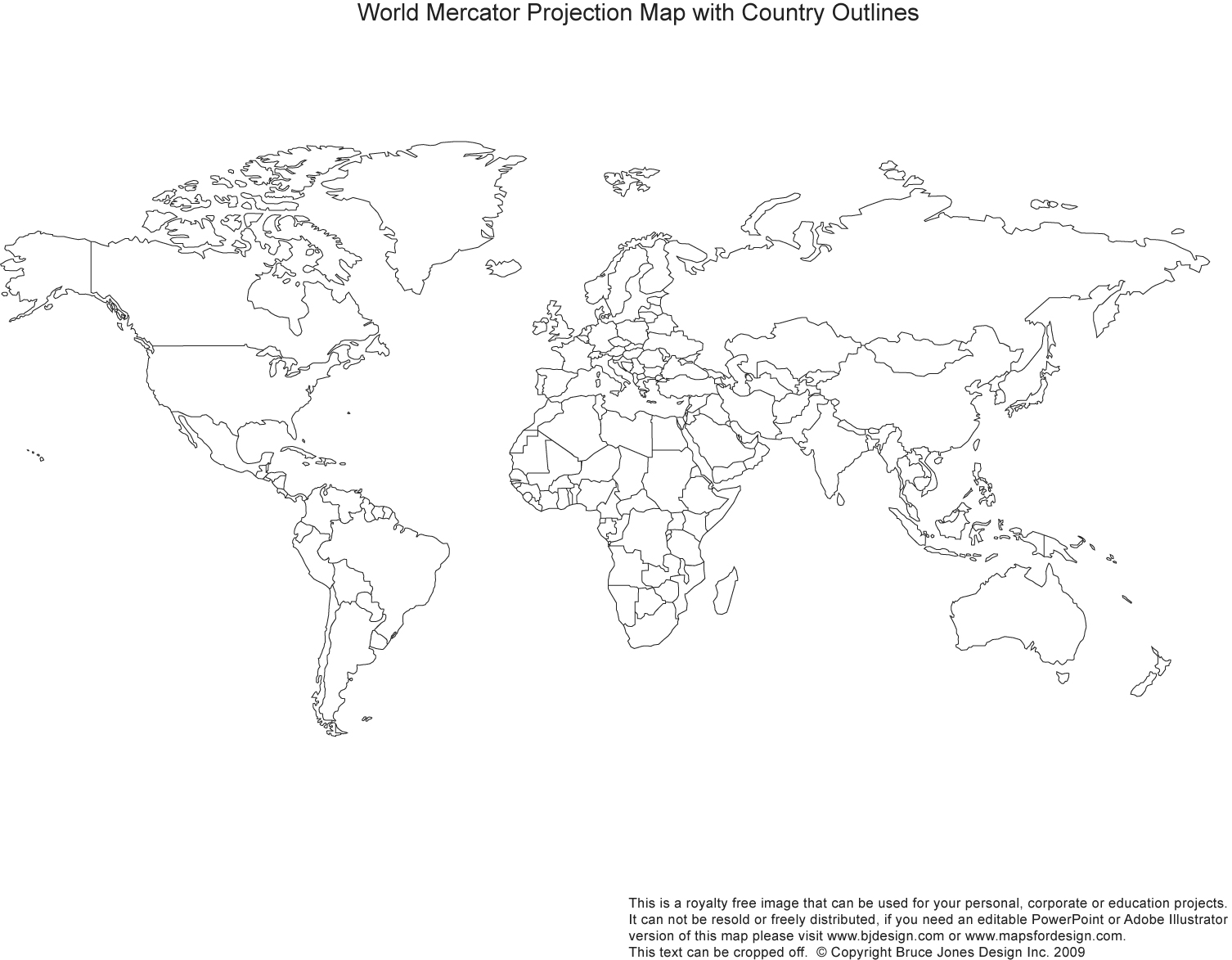 Printable Blank World Map Countries